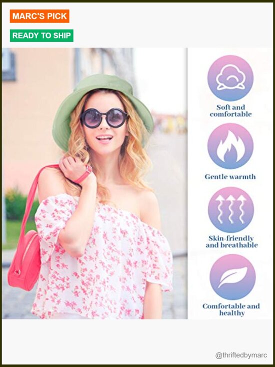 8 Pack Cotton Bucket Hats Foldable Lightweight One Size Fishing Hat main image 4